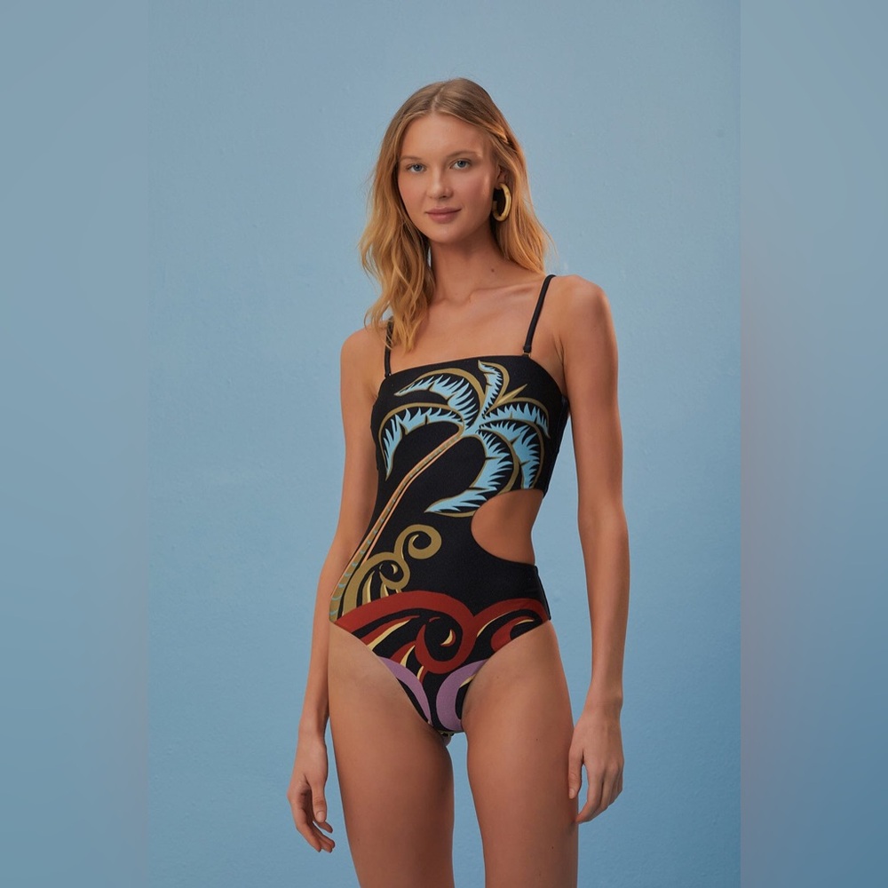 Farm Rio Pineapple Wave One Piece Swimsuit, Small, $220